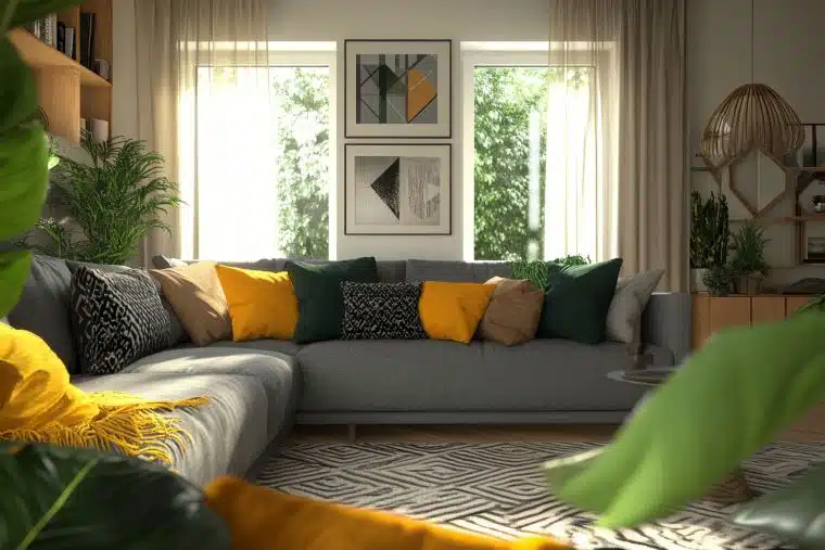 DÉCORER SON SALON AVEC UN CANAPÉ GRIS