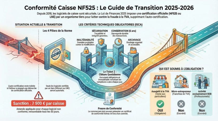 Conformité caisse enregistreuse NF525