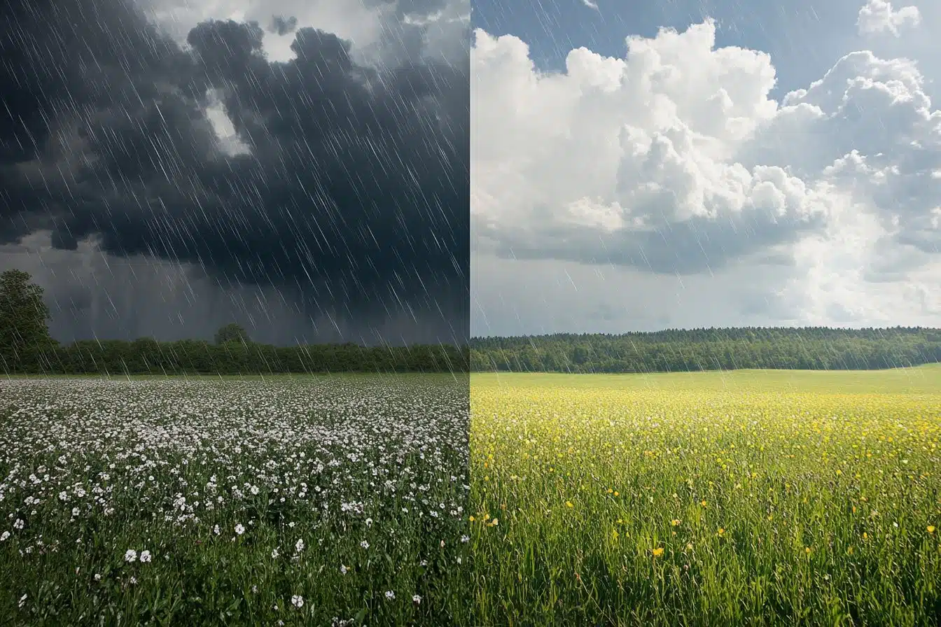 Rares averses ou pluies éparses