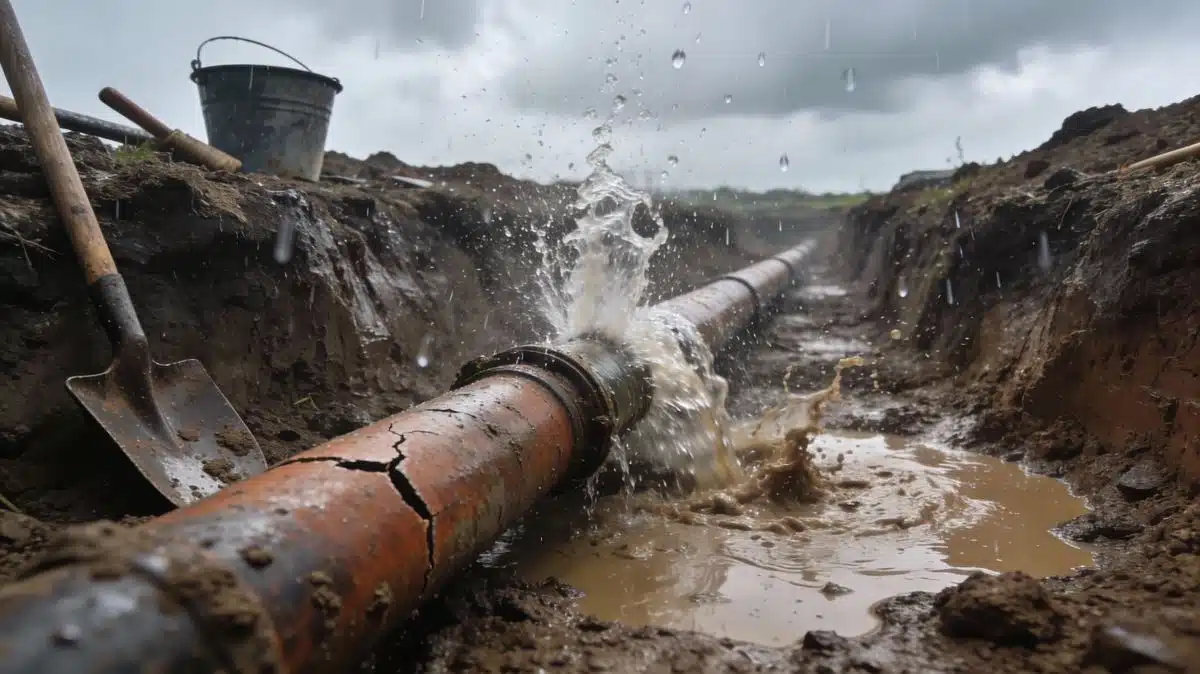 fuite d'eau canalisation enterrée
